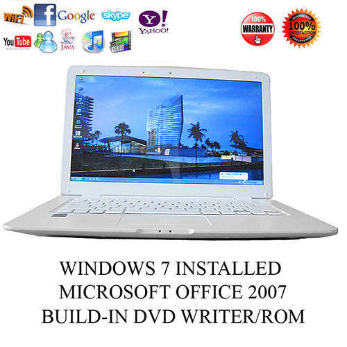 14" INCH 500GB HARD DRIVE LAPTOP with Built in DVD WRITER , 2GB RAM, 3G SUPPORT, WINDOWS 7 INSTALLED