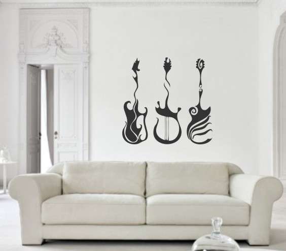 Vinyl Decal - 3 Guitars