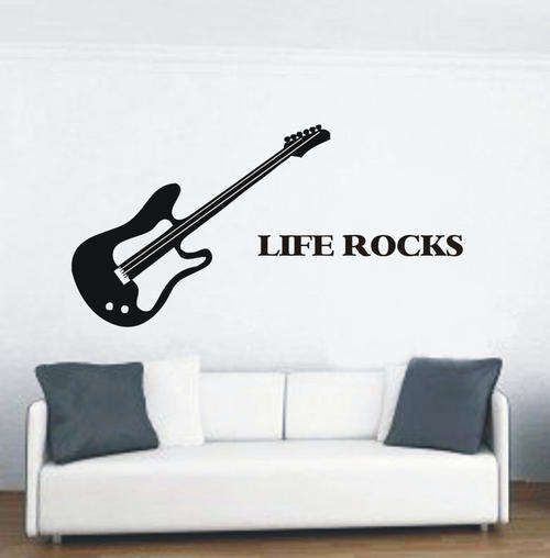 VINYL DECAL - LIFE ROCKS GUITAR