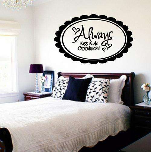 VINYL DECAL - KISS ME GOODNIGHT