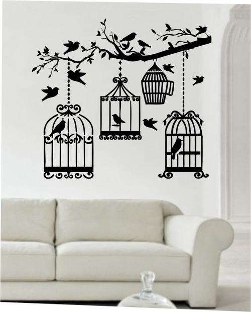 VINYL DECAL - 4 BIRD CAGES