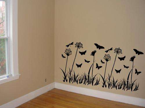 VINYL DECAL - GRASS FLOWERS