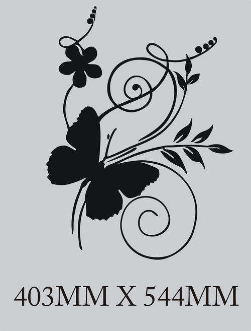 VINYL DECAL - butterfly vine
