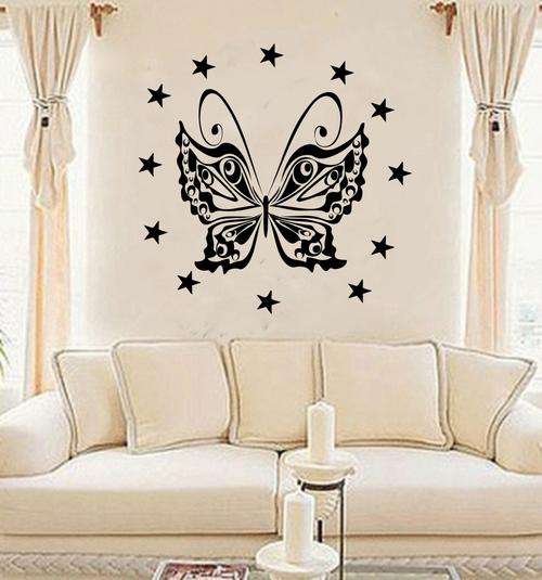 VINYL DECAL BUTTERFLY STARS