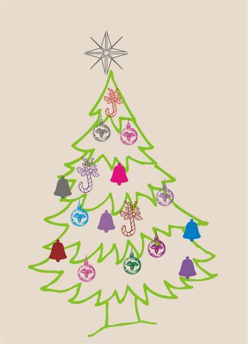 VINYL DECAL - XMAS TREE- DECORATE YOUR OWN TREE