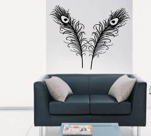 VINYL DECAL - PEACOCK FEATHERS