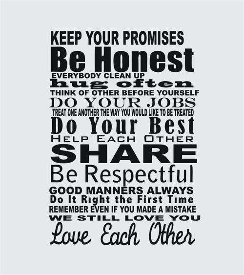 VINYL DECAL - NEW FAMILY RULES