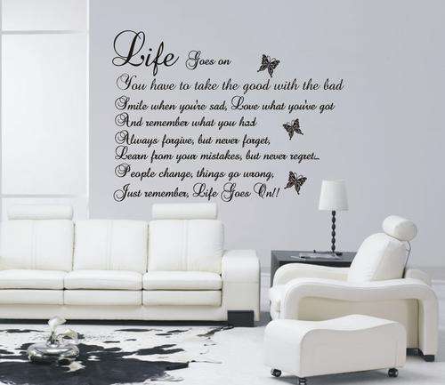 WALL DECAL - LIFE GOES ON