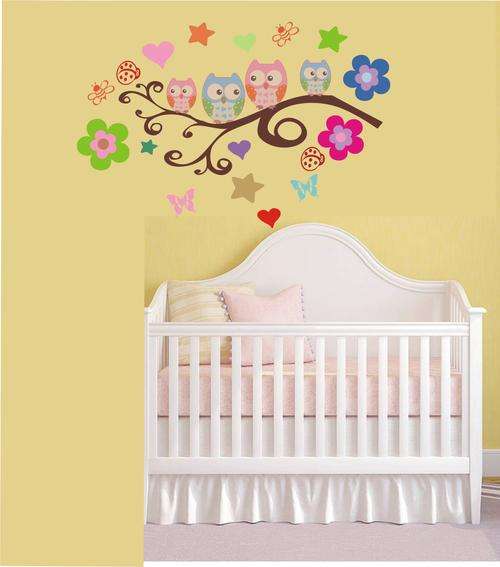 WALL DECAL - OWL DECAL WITH YOUR CHILD'S NAME FREE