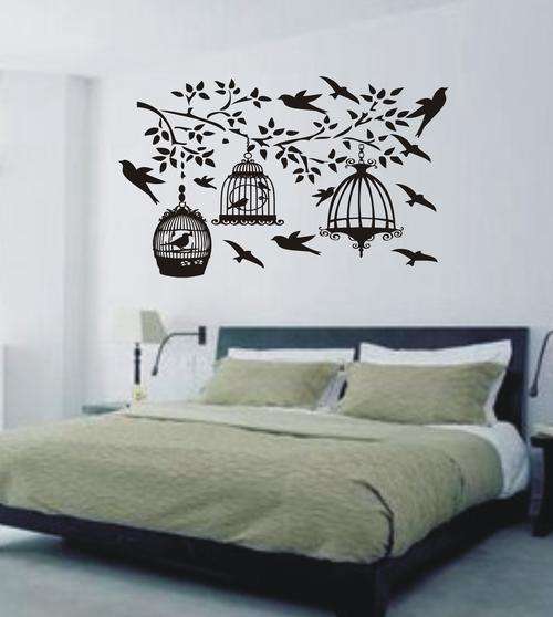 VINYL DECAL - 3 BIRDCAGES