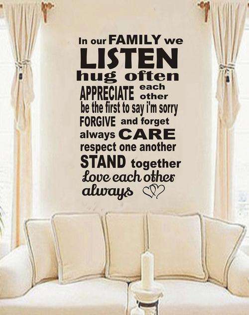 WALL DECAL - in our family