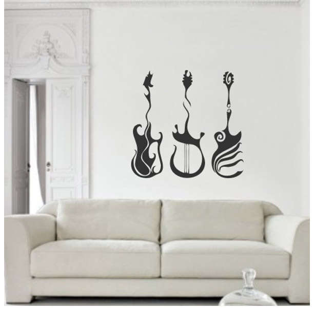 WALL DECAL - 3 GUITARS