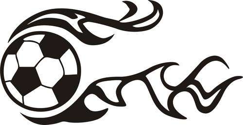 FLAMING SOCCERBALL VINYL DECAL