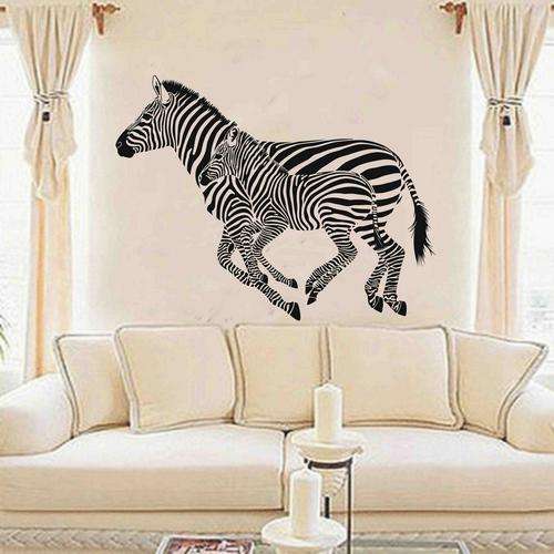 LARGE MOTHER AND CHILD ZEBRAS