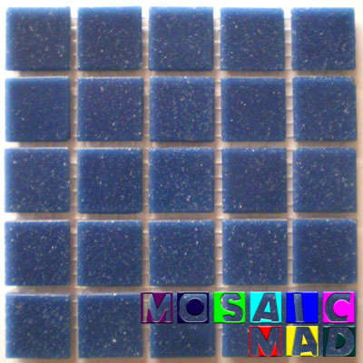 **SPECIAL** 25 Riverglass Mosaic Tiles: DENIM BLUE 20mm x 20mm X 4mm