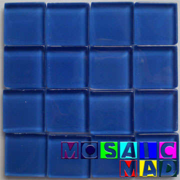 **SPECIAL** MOSAIC Glass Tiles: CALETA BLUE 23mm x 23mm