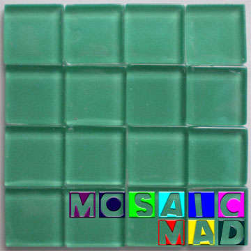 **SPECIAL** MOSAIC Crystal Glass Tiles: PASTEL BLUE 23mm x 23mm x 4mm