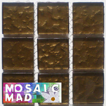 MOSAIC Crystal Glass Tiles: 9 METALLIC BRONZE 25mm x 25mm
