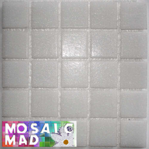 **SALE!!** 25 Riverglass Mosaic Tiles: WHITE QUARTZ 20mm x 20mm x 4mm