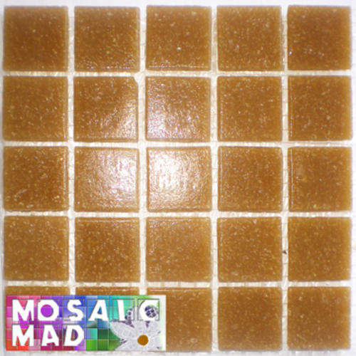 25 Vitreous Riverglass Mosaic Tiles: HONEY 20mm x 20mm x 4mm