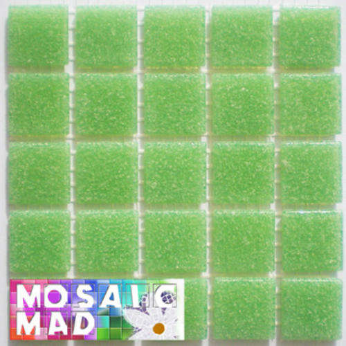 25 Riverglass Mosaic Tiles: LIGHT MINT 20mm x 20mm  x 4mm