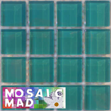 16 Crystal Glass Mosaic Tiles: JADE 23mm x 23mm x 4mm
