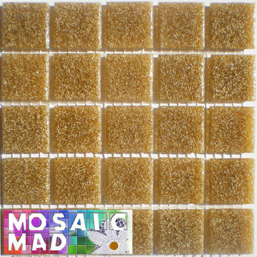 25 Riverglass Mosaic Tiles: TOFFEE 20mm x 20mm x 4mm