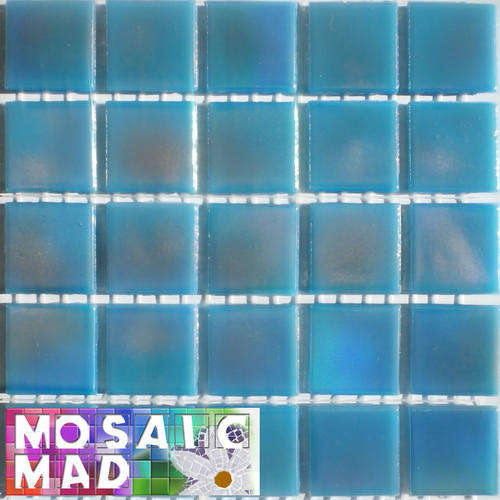**SPECIAL** Riverglass Mosaic Tiles: "MAGIC" ADMIRAL BLUE 20mm x 20mm x 4mm