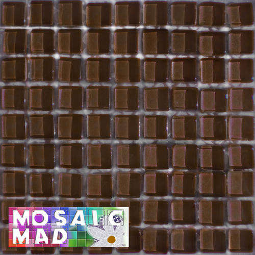 *81* Crystal Glass Mosaic Tiles: METALLIC BROWN 10mm x 10mm x 4mm