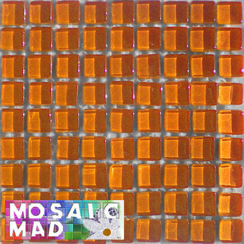 *81* Crystal Glass Mosaic Tiles: METALLIC ANTIQUE GOLD 10mm x 10mm x 4mm