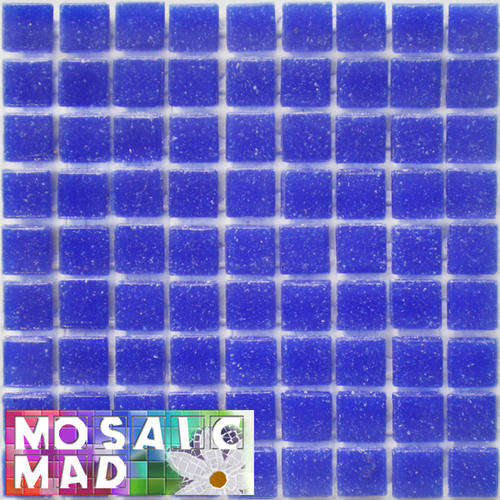 81 Mini Riverglass Mosaic Tiles: COBALT BLUE 10mm x 10mm x 4mm