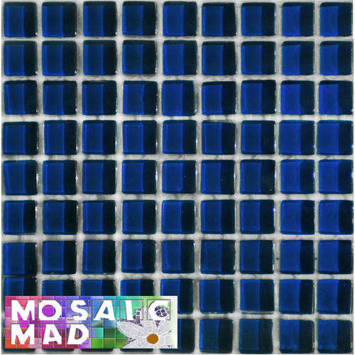 ***SALE!!!*** *81* Crystal Glass Mosaic Tiles: INDIGO BLUE 10mm x 10mm x 4mm
