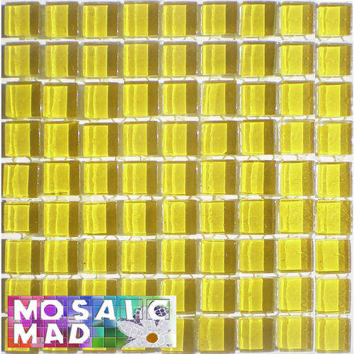 *81* Crystal Glass Mosaic Tiles: PINEAPPLE 10mm x 10mm x 4mm