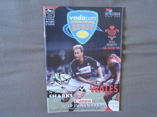 OFFICAL VODACOM INTERNATIONAL RUGBY PROGRAMME - NATAL SHARKS vs WALES
