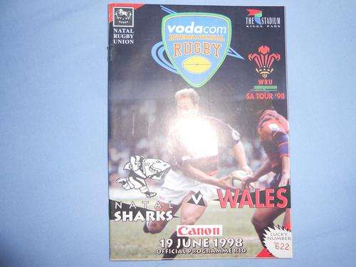 OFFICIAL PROGRAMME - NATAL SHARKS VS WALES