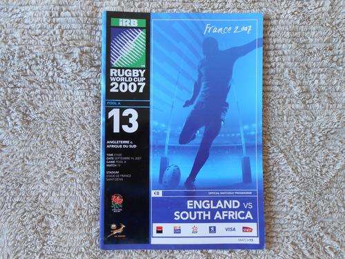 ENGLAND vs SOUTH AFRICA WORLD CUP 2007 RUGBY PROGRAMME