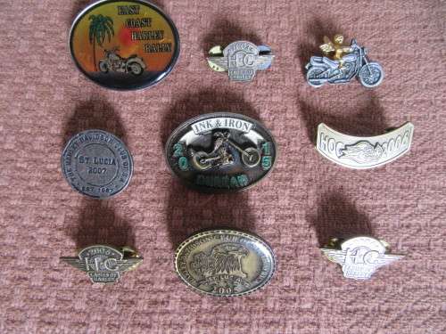 9 MOTORCYCLING BADGES