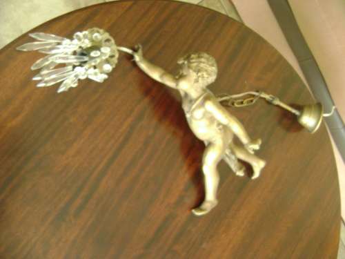 ANGLE CEILING HANGING LIGHT WITH SHANDELIER - SEE PICTURES