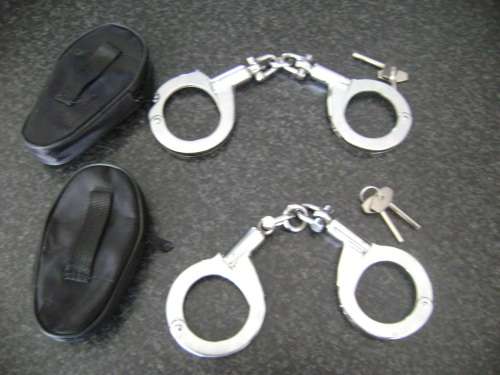 2X SETS OF HANDCUFS WITH 2X KEYS EASH