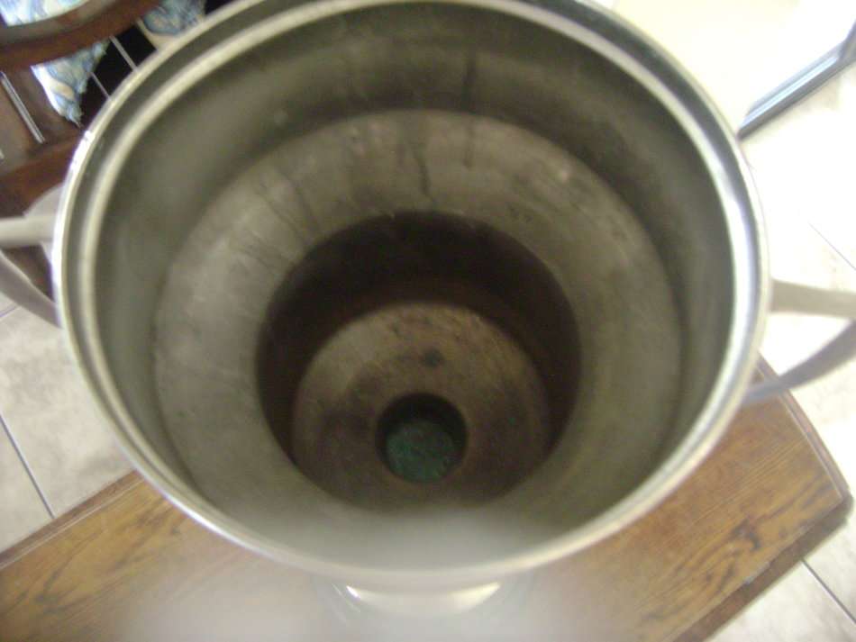 LARGE SILVER PLATED CUP ON STAND