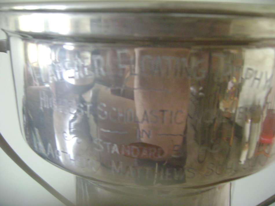 LARGE SILVER PLATED CUP ON STAND