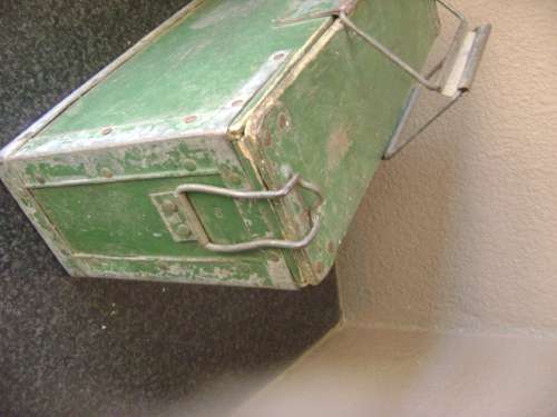 VINTAGE WOOD AND METAL BOX - SEE PICTURES