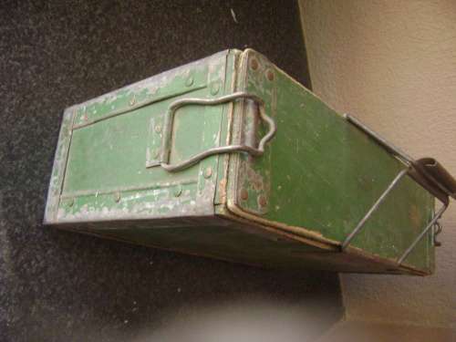 VINTAGE WOOD AND METAL BOX - SEE PICTURES