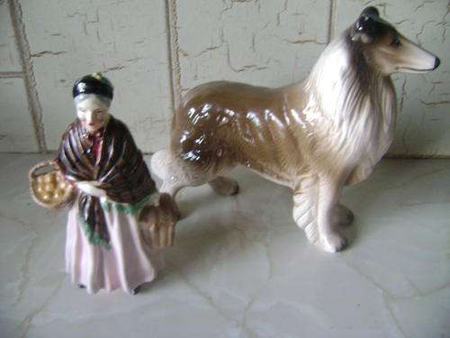 THIS OLD LADY AND DOG IN VERY GOOD CONDITION