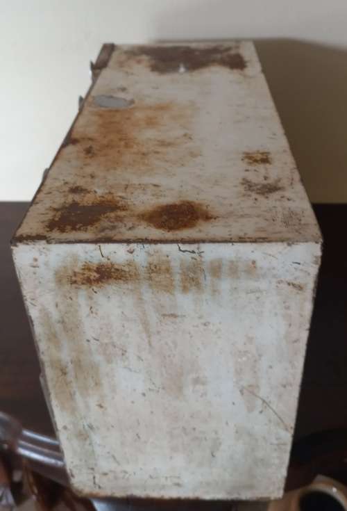 VINTAGE SUGAR, FLOUR, COFFEE. TEA AND COOKIES CABINET