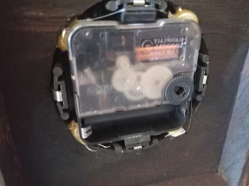 OLD WOODEN MANTEL CLOCK MADE OF WOOD