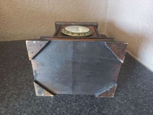 OLD WOODEN MANTEL CLOCK MADE OF WOOD