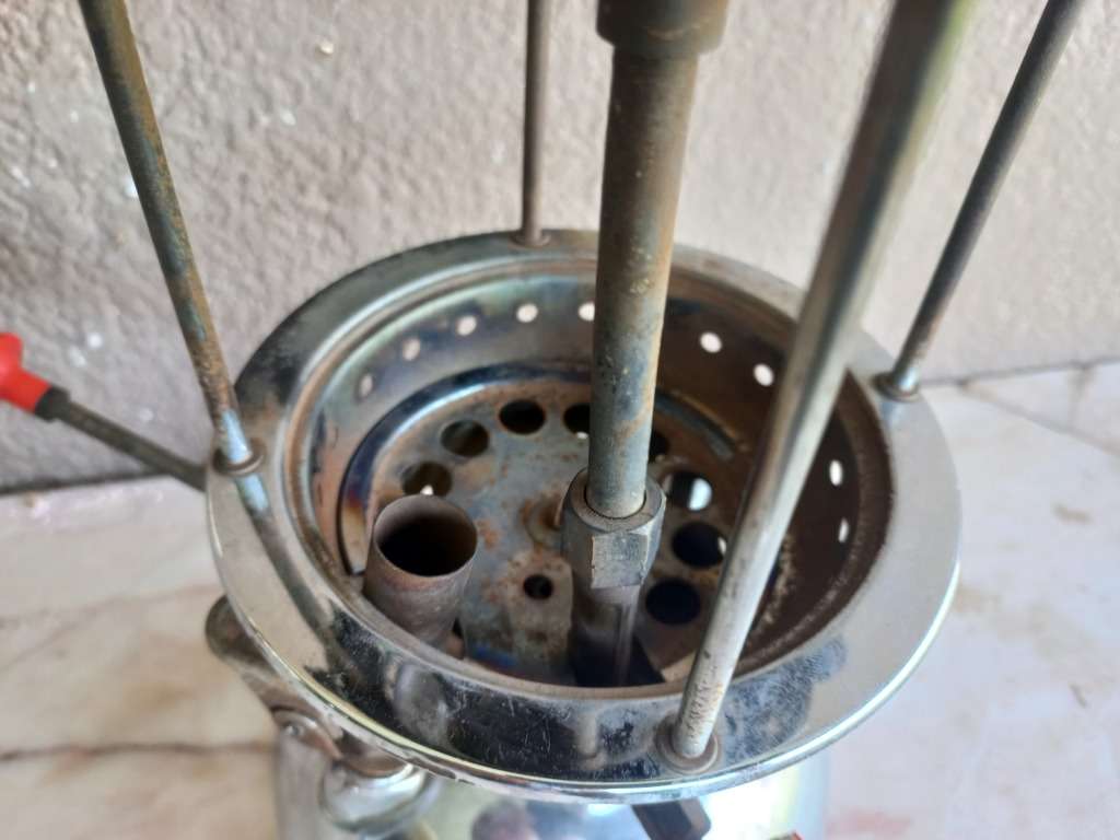 old butterfly paraffin lamp in good condition