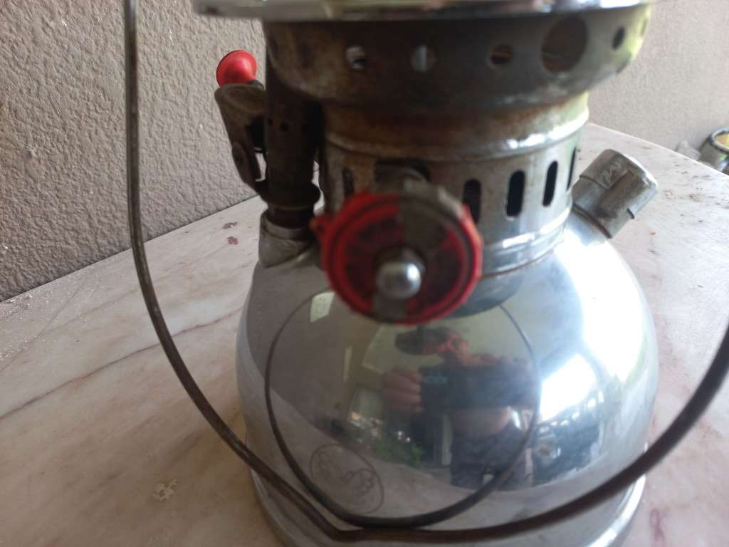 old butterfly paraffin lamp in good condition