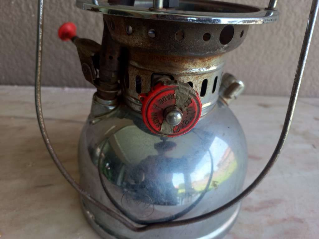 old butterfly paraffin lamp in good condition